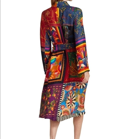 Farm Rio Mixed Scarves Shirtdress - Picture 3 of 12